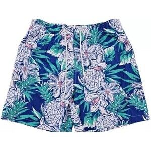 Boardies Men's Medium Pineapple Floral Tropical Lined Swim Trunks Shorts - 6"